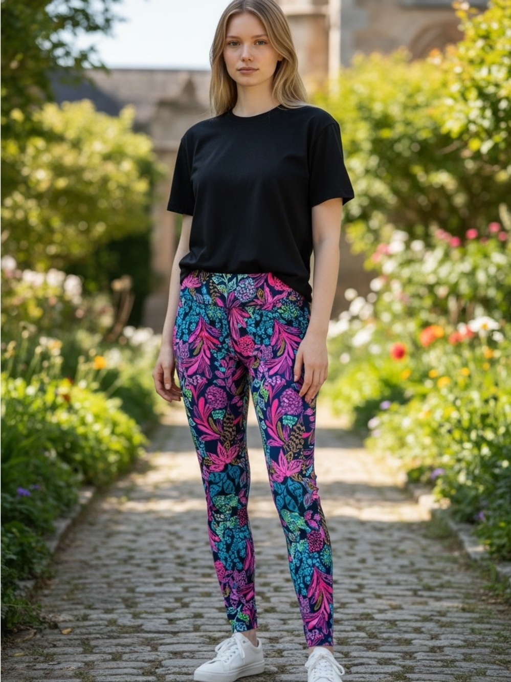 Lilly Pulitzer Luxletic Corso leggings in Aegean Navy Calypso print 8
